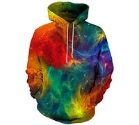 Hgvoetty Unisex 3D Print Hoodies Graphic Space Pullover Hooded Sweatshirts for Men Women - Multi - S