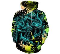Hgvoetty Unisex 3D Print Hoodies Graphic Space Pullover Hooded Sweatshirts for Men Women - Multi - XXL