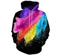 Hgvoetty Unisex 3D Print Hoodies Graphic Space Pullover Hooded Sweatshirts for Men Women, Spaltter-paint, M