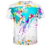 Hgvoetty Unisex 3D Print Tshirts Short Sleeve Cool Graphic Tees for Women Men - Multicoloured - S