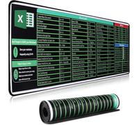 HGWALP Excel Shortcut Keys Mouse Pad - Extended Large XXL(900 * 400 * 3mm) Cheat Sheet Gaming Mousepad | PC Office Spreadsheet Keyboard Desk Mat