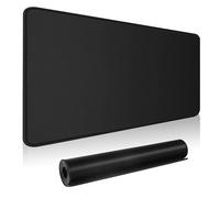 HGWALP Large Gaming Mouse Pad, Extended XXL Computer Game Mouse Mat, Long Keyboard Pad with Stitched Edges,Big Keyboard Mat for Home Office Gaming Work (35.4x15.7x0.12IN, 90x40CM),Classic Black