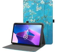 HGWALP Universal 9",9.7",10.1",10.2",10.5",10.9",11" inch Tablet Case,Multi-Viewing Angels Stand Folio Case Cover with Handstrap for for iPad, Samsung,Other 9-11 inch Tablet,Apricot Flower