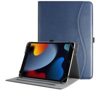HGWALP Universal 9",9.7",10.1",10.2",10.5",10.9",11" inch Tablet Case,Multi-Viewing Angels Stand Folio Case Cover with Handstrap for for iPad, Samsung,Other 9-10.5 inch Tablet-Navy