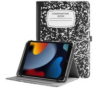 HGWALP Universal 9",9.7",10.1",10.2",10.5",10.9",11" inch Tablet Case,Multi-Viewing Angels Stand Folio Case Cover with Handstrap for for iPad, Samsung,Other 9-10.5 inch Tablet-Composition book