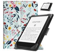HGWALP Universal Case for 6.8 Inch 7 Inch eReaders, Slim PU Folio Case Cover with Stand Compatible with 6.8 Inch 7 Inch Kindle Paperwhite/Kobo/Voyaga/Lenovo/Sony E-Readers-Blooming Spring