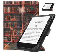 HGWALP Universal Case for 6.8 Inch 7 Inch eReaders, Slim PU Folio Case Cover with Stand Compatible with 6.8 Inch 7 Inch Kindle Paperwhite/Kobo/Voyaga/Lenovo/Sony E-Readers-Library