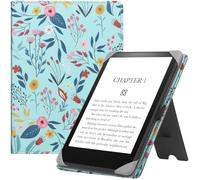 HGWALP Universal Case for 6" eReaders, Folio Leather Stand Cover with Handstrap Compatible with All 6 inch Paperwhite/Kobo/Tolino/Pocketook/Sony E-Book Reader-Spring Bloom