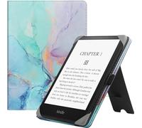 HGWALP Universal Case for 6 inch eReaders, Folio Leather Stand Cover with Handstrap Compatible with All 6" Kindle Paperwhite/Kobo/Tolino/Pocketook/Sony E-Book Reader-Marble Blue
