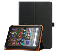 HGWALP Universal Case for 7" & 8" Tablet, Stand Folio Case with Adjustable Silicon Band and Stand - Black