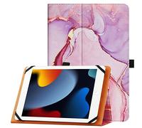 HGWALP Universal Case for 9"-11" inch Tablet, Folio Protective Case Cover with Stand Function and HandStrap,Suitable for 9",9.7",10", 10.1", 10.5", 11.1" Tablet-Marble Pink