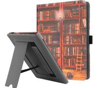 HGWALP Universal Stand Case for 6/6.8/7 inch paperwhite,Premium PU Leather Stand Cover with Handstrap Compatible with All 6" 6.8" 7" Kindle Paperwhite/Colorsoft/Kobo/Pocketook/Sony eReaders-Library
