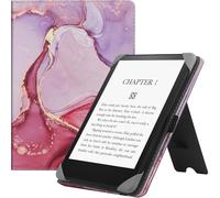 HGWALP Universal Stand Case for 6/6.8/7 inch paperwhite, PU Leather Stand Cover with Handstrap Compatible with All 6" 6.8" 7" Kindle Paperwhite/Colorsoft/Kobo/Pocketook/Sony eReaders-Marble Pink