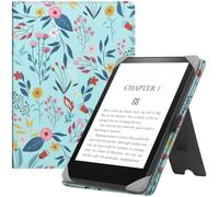 HGWALP Universal Stand Case for 6/6.8/7 inch paperwhite, PU Leather Stand Cover with Handstrap Compatible with All 6" 6.8" 7" Kindle Paperwhite/Colorsoft/Kobo/Pocketook/Sony eReaders-Spring Bloom