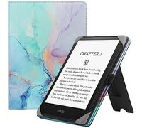 HGWALP Universal Stand Case for 6/6.8/7 inch paperwhite, PU Leather Stand Cover with Handstrap Compatible with All 6" 6.8" 7" Kindle Paperwhite/Colorsoft/Kobo/Pocketook/Sony eReaders-Marble Blue