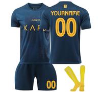 HGWOPGASD Al NASSR Jersey Kit for Adult&Children 24/25 Home Away Soccer Personalised Jerseys Sesson Unisex Activewear Football Kits Boys' Football Training Shirts Shorts and Socks Tracksuit A08
