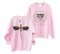 HGWOPGASD Basgiath War College Sweatshirt - Fourth Wing Book Dragon Rider Violet Sorrengail Sweater 3X-Large 02-Pink