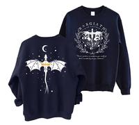 HGWOPGASD Basgiath War College Sweatshirt - Fourth Wing Book Dragon Rider Violet Sorrengail Sweater 3X-Large 02-Dark Blue
