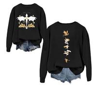 HGWOPGASD Basgiath War College Sweatshirt - Fourth Wing Book Dragon Rider Violet Sorrengail Sweater 5X-Large 01-Black