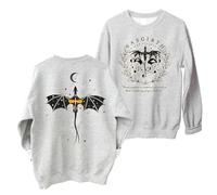 HGWOPGASD Basgiath War College Sweatshirt - Fourth Wing Book Dragon Rider Violet Sorrengail Sweater Large 02-Light Gray