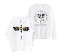 HGWOPGASD Basgiath War College Sweatshirt - Fourth Wing Book Dragon Rider Violet Sorrengail Sweater Large 02-White