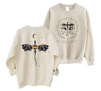 HGWOPGASD Basgiath War College Sweatshirt - Fourth Wing Book Dragon Rider Violet Sorrengail Sweater Large 02-Beige