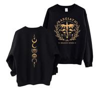 HGWOPGASD Basgiath War College Sweatshirt - Fourth Wing Book Dragon Rider Violet Sorrengail Sweater Medium 01-Black