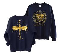 HGWOPGASD Basgiath War College Sweatshirt - Fourth Wing Book Dragon Rider Violet Sorrengail Sweater Medium 02-Navy