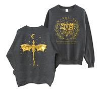 HGWOPGASD Basgiath War College Sweatshirt - Fourth Wing Book Dragon Rider Violet Sorrengail Sweater X-Large 02-Dark Gray