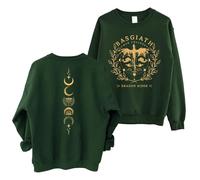 HGWOPGASD Basgiath War College Sweatshirt - Fourth Wing Book Dragon Rider Violet Sorrengail Sweater X-Large 01-Army Green