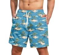 HGWOPGASD Dissolving Swim Trunks Printed Waterproof Board Shorts Men's Swim Shorts Beach Shorts Board Shorts Swimwear Surf Shorts