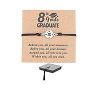 HGWOPGASD Graduation Bracelet for Her/Him - Adjustable Bracelet with Covered Box and Quote Card, Graduation Gift A03
