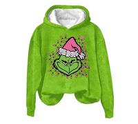 HGWOPGASD Grinch Adult Matching Couple Hoodies Grinch Christmas Jumpers Grinch Hoodies Grinch Christmas Sweater Oversized Hoodies For Women Anime Sweatshirt The Grinch Jumper Warm Hoodie Grinch