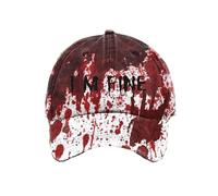 HGWOPGASD I;M Fine Bloody Cap Im Fine Baseball Cap, Im Fine Halloween Hats I’M Fine Bloody Cap Im Fine Bloody Hat Halloween Bloody Printed Caps I'm Fine Baseball Cap Problem Solved Hat Im Fine Bloody