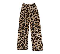 HGWOPGASD Leopard Print Straight Leg Pants Fuzzy Pants Leopard Print Pants for Women Cheetah Pants for Women Flannel Pajama Pants Women's Leopard Print Pants Leopard Pants for Tall Women Flannel