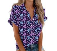 HGWOPGASD Maroon Tops for Women Womens Vneck Tshirts Women's Oversized Linen Shirts Black Tops Summer Shirts for Women Big Dart Blouses for Women Linen Tops Womens Button Down Shirt Short Sleeve