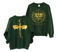 HGWOPGASD Oversized Shirts Women Vintage Moon Graphic Sweatshirt Book Lover Astrology Loose Long Sleeve Top