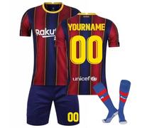 HGWOPGASD Personalized Barca Home and Away Jersey for Boys 24/25