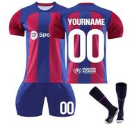 HGWOPGASD Personalized Football Kit for Kids and Boys - Barca Home and Away Jersey
