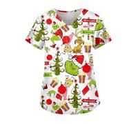 HGWOPGASD Scrub Star Scrubs for Women Women Scrub Tops Cat Scrubs for Women Scrubs for Women Black Tall Scrubs Christmas Scrub Tops Soulful Scrubs for Women Christmas Scrub Tops Women Scrubs for