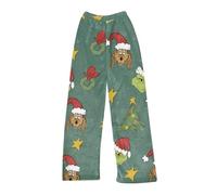 HGWOPGASD Women Grinch Pajamas Pajama Pants for Women Christmas Grinch Pj Pants Ugly Christmas Pajamas Grinch Pjs Christmas Grinch Pants Christmas Pjs Women Girls Grinch Pajamas Plush Pyjamas Grinch