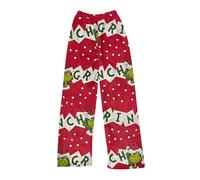HGWOPGASD Women's Pyjama Trousers Pyjamas Cute Pyjamas The Grinch Jumpsuit Holiday Pants Grinch Pj Pants Bottoms Up Grinches Women's Pyjamas Grinch Plus Pyjama Trousers Couple Santa Grinch Women's