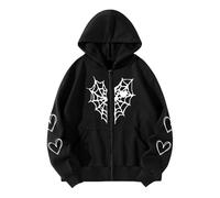 HGWOPGASD Zip Up Jacket Y2K Sp5Der Hoodie Y2K Clothes Boys Zipper Hoodie Halloween Mens Y2K Jacket Aesthetic Sweatshirt Cute Zip Ups Hoodies Aesthetic Baggy Hoodies Y2K Sweater Hoodie Aesthetic