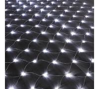 HGWUOKUA Solar Net String Lights, 200LED Backyard Patio Net Light Balcony Fence Mesh Fairy Light String Outdoor Waterproof 3x2m Outside Garden Light (White)
