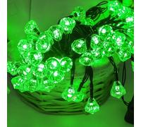 HGWUOKUA Solar Outdoor String Lights, 22m 200LED Polygon Fairy Lights Solar Hexagon Diamond String Lights Waterproof for Garden (Green)