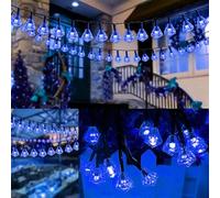 HGWUOKUA Solar Outdoor String Lights, 4.5m 20LED Polygon Fairy Lights Solar Hexagon Diamond String Lights Waterproof for Garden (Blue)