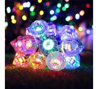 HGWUOKUA Solar Outdoor String Lights, 4.5m 20LED Polygon Fairy Lights Solar Hexagon Diamond String Lights Waterproof for Garden (Multicolor)