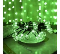HGWUOKUA Solar Outdoor String Lights, 6m 30LED Polygon Fairy Lights Solar Hexagon Diamond String Lights Waterproof for Garden (Green)