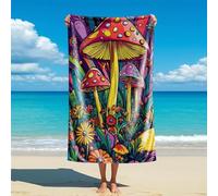 HGXLOWUA Psychedelic Mushroom Print Beach Towel - Oversized 3D Printed Beach Towel, Quick Drying, Lightweight & Portable (style4,160cm x 80cm)