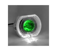 HGYFS5 Motorcycle Headlamp Motorcycle Electric Vehicle 3-inch LED Headlight Built-in Double Lens Spotlight Headlights(White+green)